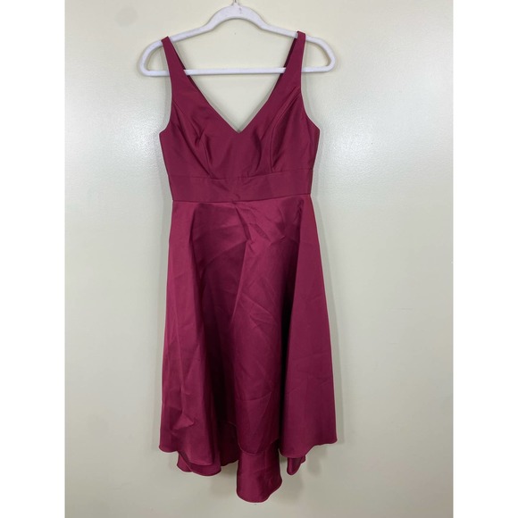Alfred Sung D765 High low Dress red size 2 - Picture 3 of 5